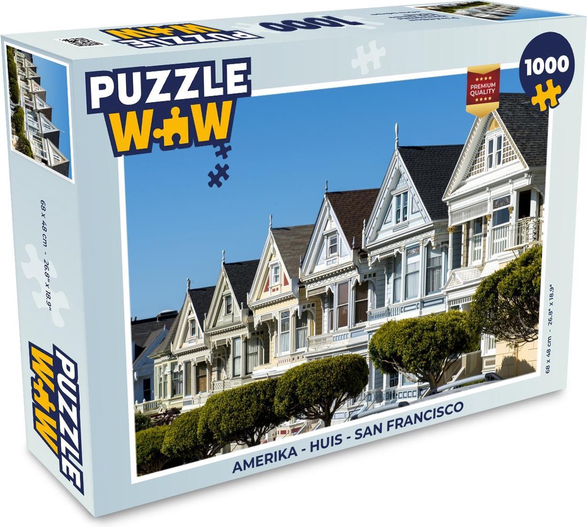 Afbeelding van product PuzzleWow  Puzzel Amerika - Huis - San Francisco - Legpuzzel - Puzzel 1000 stukjes volwassenen - Sinterklaas Cadeau - Kerstcadeau