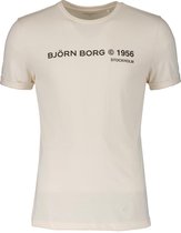 Björn Borg T-shirt - Slim Fit - Creme - M