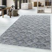 Scandinavisch vloerkleed - Pitea Tile Grijs 200x290cm