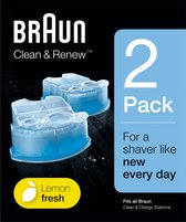 Braun Clean & Renew - 2 stuks - Reinigingsvloeistof Scheerapparaat