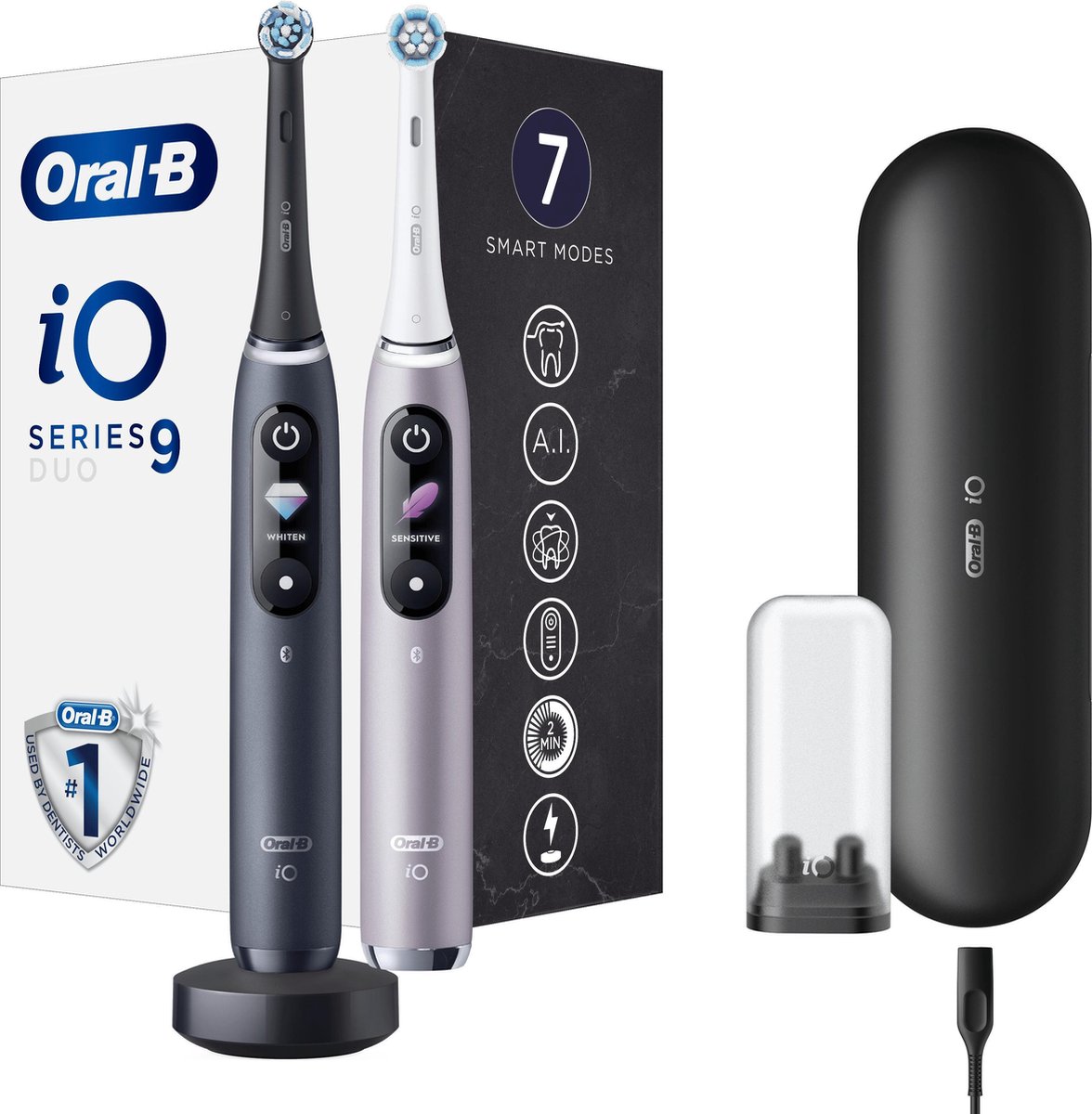 Oral-B iO 9 Elektrische Tandenborstel Duopack - Roze en - Oral-B - €339,00
