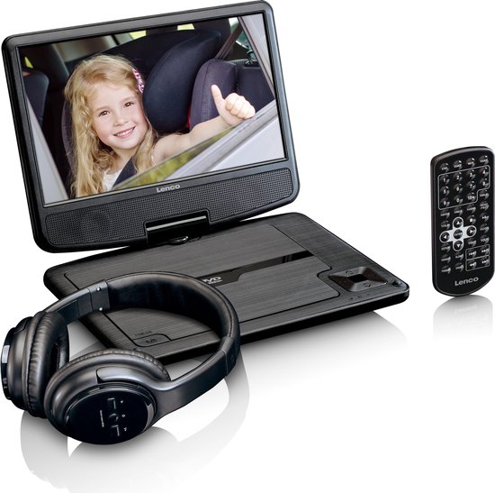 Lecteur DVD portable/Blu-ray 11.5 avec USB et SD BRP-1150BK Noir