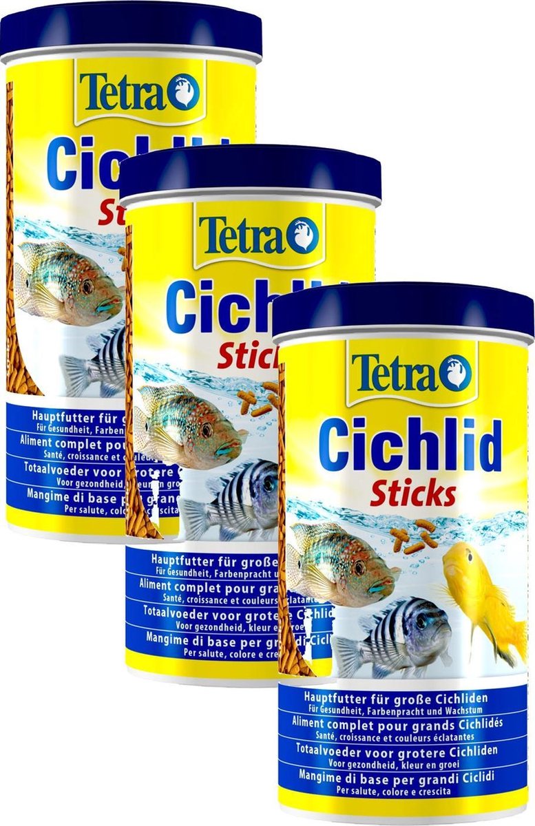 Tetra Cichlid Sticks - Vissenvoer - 3 x 1 l