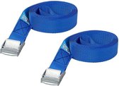 Pro Plus Spanband met Snelsluiting - Blauw - 25 mm x 2.5 meter - 2 stuks