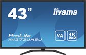 iiyama ProLite X4373UHSU-B1 écran plat de PC 108 cm (42.5") 3840 x 2160 pixels 4K Ultra HD Noir