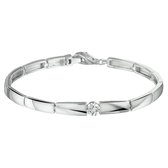 The Jewelry Collection Armband Choker Zirkonia 5,0 mm 19 cm - Zilver