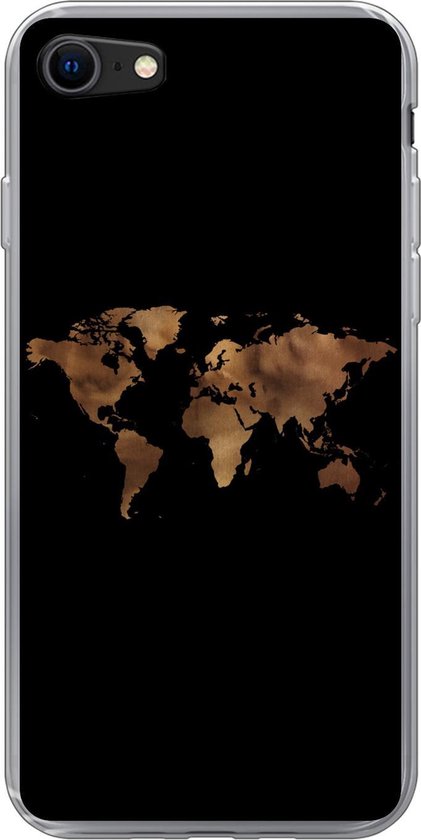 weten Elektropositief Onderbreking iPhone 8 hoesje - Wereldkaart - Doek - Kaart - Siliconen Telefoonhoesje |  bol.com