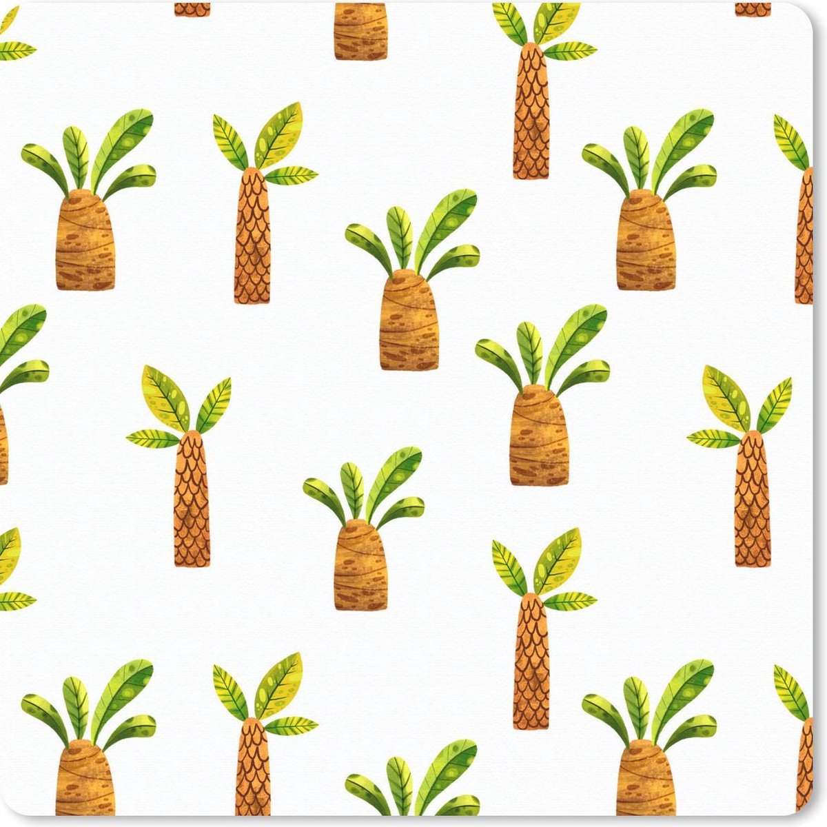 Muismat 20x20 cm - Mousepad Jungle - Design - Palmboom - Muismatten