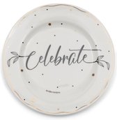 Riviera Maison Kerst Servies Side Plate - Celebrate Side Plate - Wit