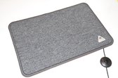 MHD verwarmde voetenmat 40 x 60 cm  antraciet grijs met drukknop