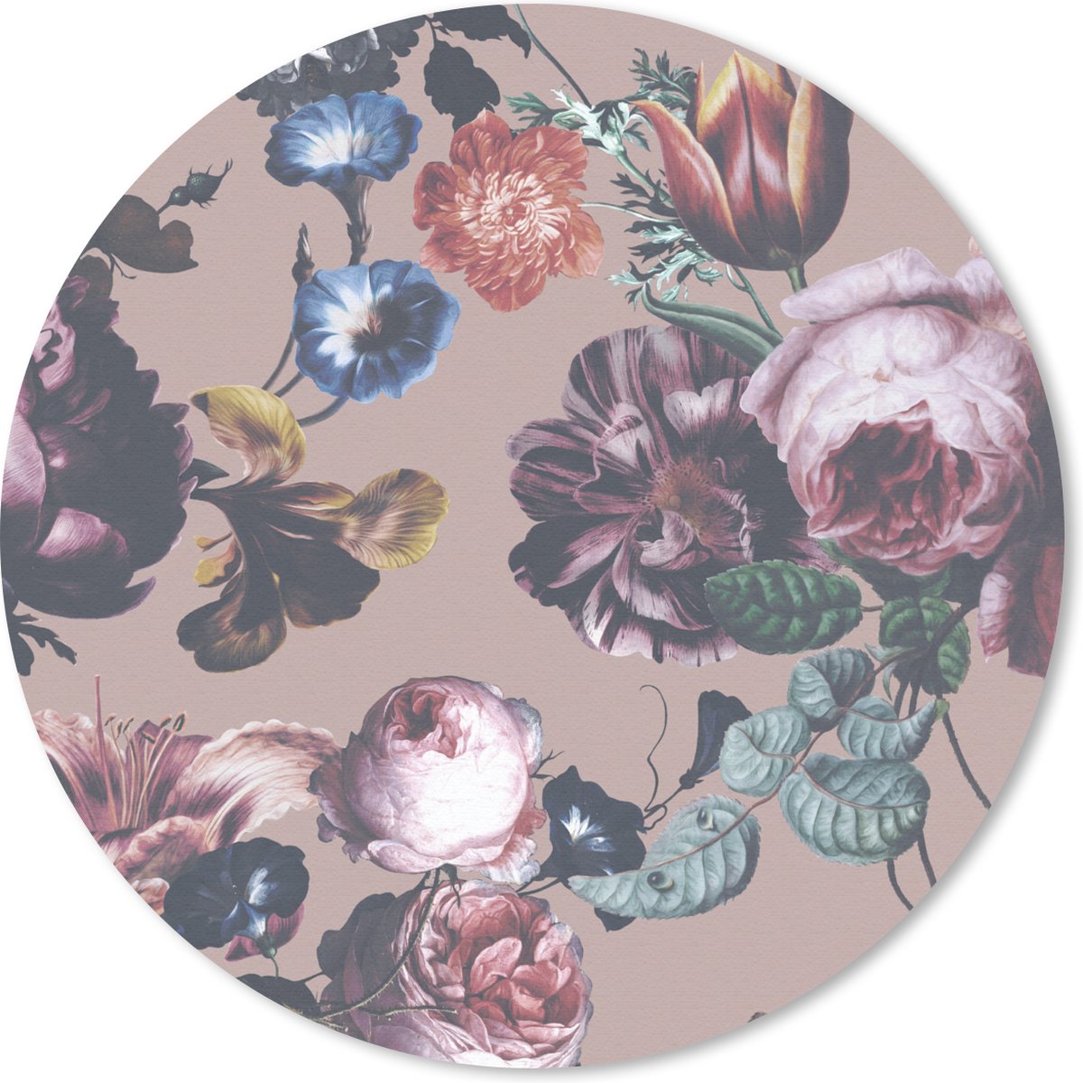 Muismat rond 30x30 cm - Mousepad Bloemen - Lente - Roos - Ronde muismatten
