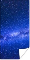 Poster Melkweg bij een blauwe hemel - 60x120 cm