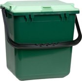GFT-afvalbak – Ideaal voor het scheiden van afval – Multi-inzetbaar - 26 x 19,8 x 25,6 cm - 10L – Groen
