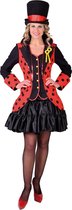 Magic By Freddy's - Lieveheersbeest Kostuum - Lieveheersbeestje Rood Zwarte Kever Slipjas Vrouw - rood,zwart - Small - Carnavalskleding - Verkleedkleding