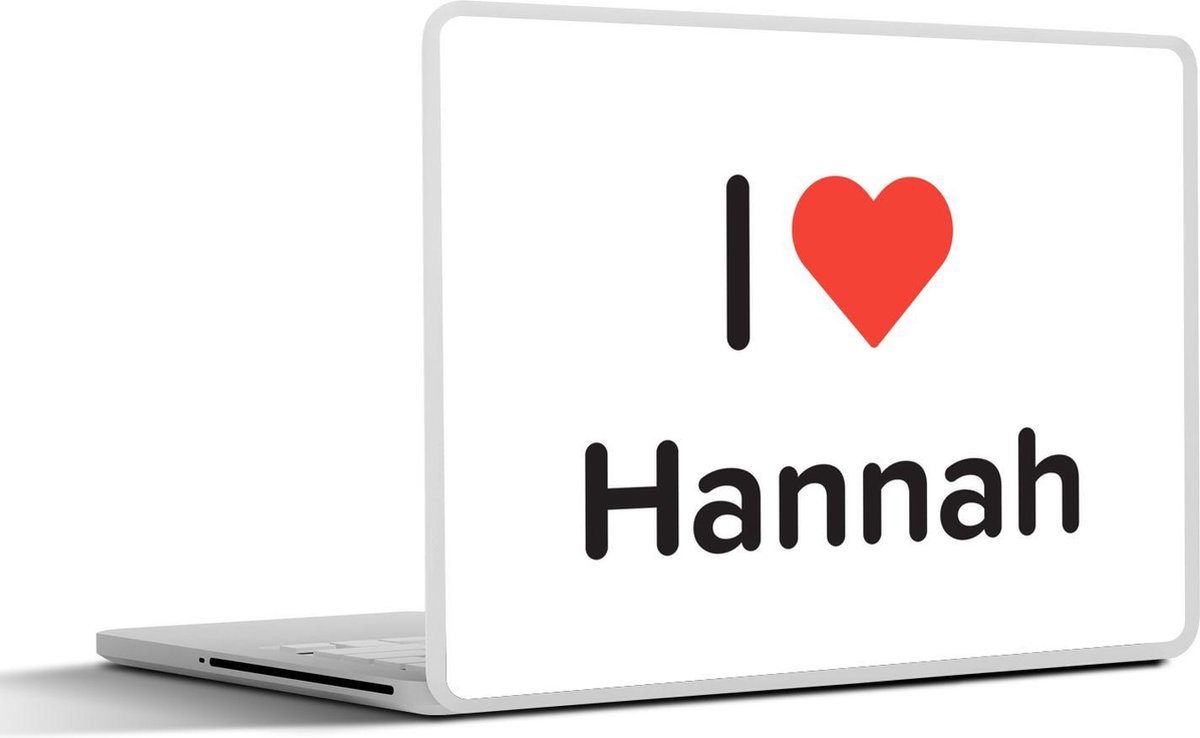 Laptop sticker - 11.6 inch - I love - Hannah - Meisje - 30x21cm - Laptopstickers - Laptop skin - Cover