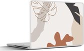 Laptop sticker - 14 inch - Zomer - Bladeren - Wit - 32x5x23x5cm - Laptopstickers - Laptop skin - Cover