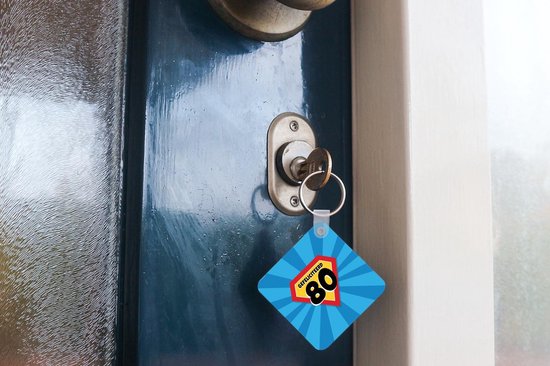 Sleutelhanger - Uitdeelcadeautjes - Jubileum - 80 jaar - Superheldencape - Plastic