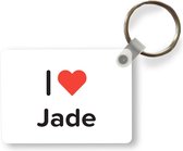 Sleutelhanger - I love - Jade - Meisje - Uitdeelcadeautjes - Plastic
