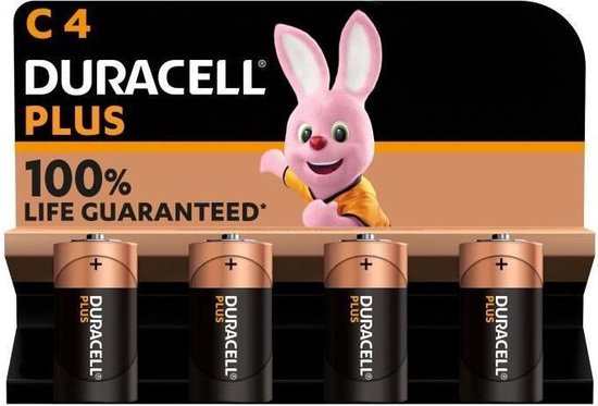 Duracell C plus - Batterij - K4 - Alkaline - 1.5 V - 4 stuks | bol.com