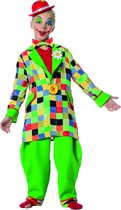 Wilbers - Clown & Nar Kostuum - Funky Funk Clown - Jongen - groen - Maat 104 - Carnavalskleding - Verkleedkleding