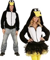 Widmann - Kip & Haan & Kalkoen & Kuiken & Eend Kostuum - Cute Hoodie, Eend Kostuum - Zwart / Wit - Small / Medium - Carnavalskleding - Verkleedkleding