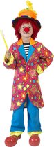 Funny Fashion - Clown & Nar Kostuum - Gekke Bonte Clown Kind Kostuum - Multicolor - Maat 164 - Carnavalskleding - Verkleedkleding