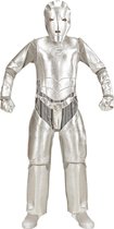 Widmann - Science Fiction & Space Kostuum - Space Invader Tin Man - Jongen - zilver - Maat 158 - Carnavalskleding - Verkleedkleding