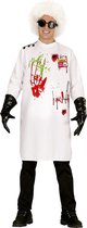 Widmann - Monster & Griezel Kostuum - Maffe Wetenschapper Dr Wacko Kostuum - Wit / Beige - XL - Halloween - Verkleedkleding