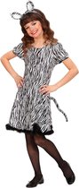 Zebra Kostuum | Dress Zebra Kostuum Meisje | Maat 158 | Carnaval kostuum | Verkleedkleding