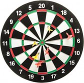 dartbord dubbelzijdig met 6 steeltip dartpijlen
