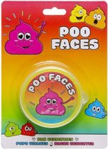 slijmfiguur Poo Faces junior 6 cm geel