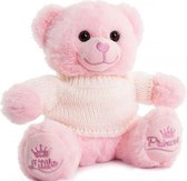 knuffelbeer met sweater junior 20 cm pluche roze