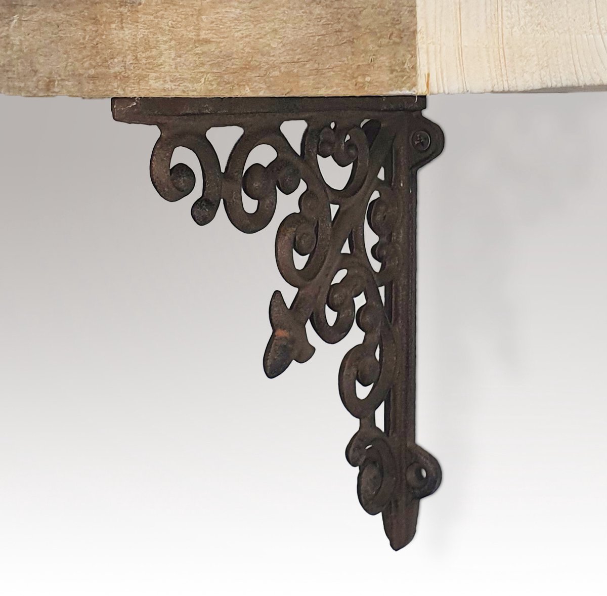 Barnwoodweb Plankdragers Metaal Classic Nostalgia Brown - 17x17 cm - Trendy Stoere Industriële Bruine Planken Dragers- Stalen Schapdragers