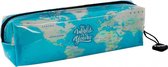 etui Blue Maps junior 19 x 5 x 5 cm blauw