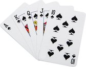 speelkaarten 6 x 8,5 cm wit 1 set
