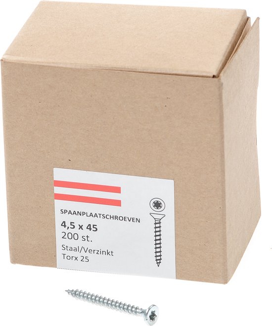 Spaanplaatschroef vz pk tx-25 4.5x45 (200)