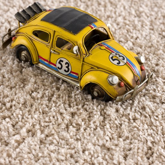 Tapis Impression Shaggy Beige à poils longs - 140x200CM