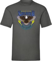 T-Shirt blue yellow Soldier - Dark grey (L)