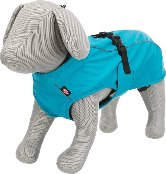 Trixie regenjas hond vimy blauw (RUG 35 CM BUIK 34-46 CM)