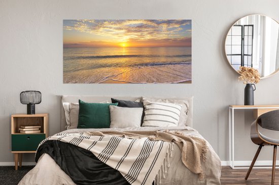 Affiche Plage - Coucher de soleil - Mer - 150x75 cm