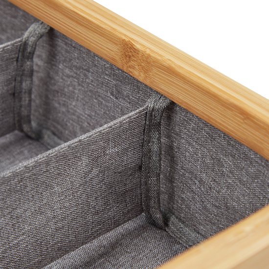 relaxdays Ensemble de 3 paniers de rangement en tissu - paniers d'armoire - boîtes pliantes - organisateurs gris
