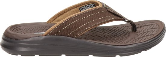Skechers Relaxed Fit heren slipper - Bruin - Maat 46 | bol.com