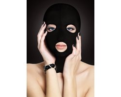 OUCH! - Subversie Masker voor Gezichts Bedekking met Open Mond en Ogen Licht Transparant – Zwart