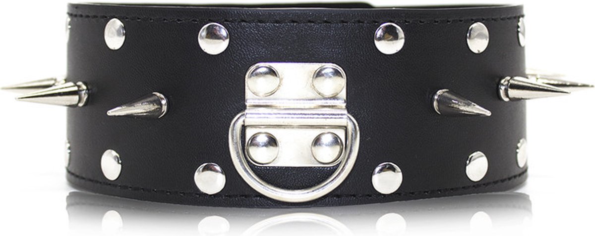 Goedkoopste Brede collar met spikes