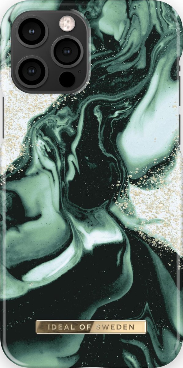 Ideal of Sweden Fashion Case iPhone 12/12 Pro Golden Olive Marble