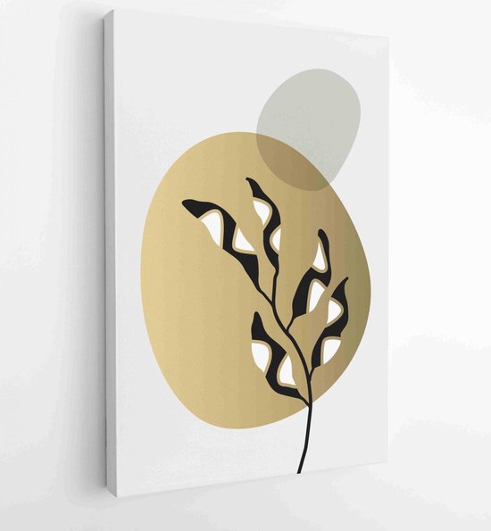 Botanische en gouden abstracte muur kunst vector collectie. 4 – Moderne schilderijen – Verticaal – 1880158270 – 40-30 Vertical
