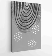 Zwart-wit abstracte muurkunst achtergrond vector 4 - Moderne schilderijen – Verticaal – 1909205701 - 50*40 Vertical