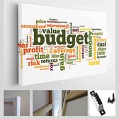 Budgetconcept in tag cloud op wit - Modern Art Canvas - Horizontaal - 97007735
