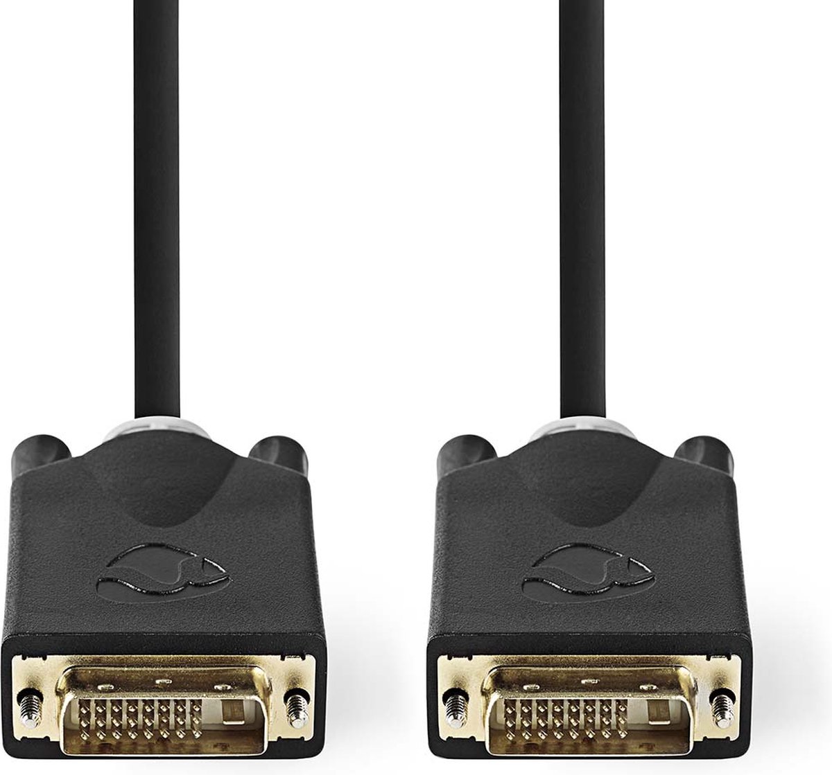 DVI-Kabel | DVI-D 24+1-Pins Male | DVI-D 24+1-Pins Male | 2560x1600 | Verguld | 3.0 m | PVC | Antraciet | Doos