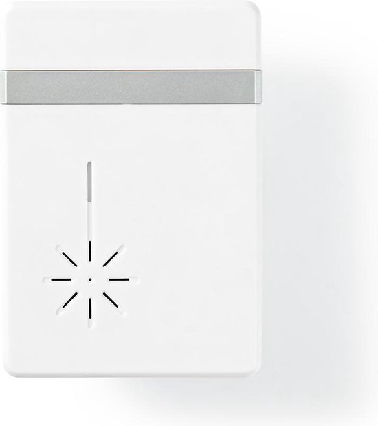 Nedis Draadloze Deurbelset - Batterij Gevoed - 3 V DC - 1x CR2032 - Volume: 80 dB - Signaalbereik: 300 m - IP44 - 36 Melodiën - 1 Ontvanger - Wit — afbeelding 2